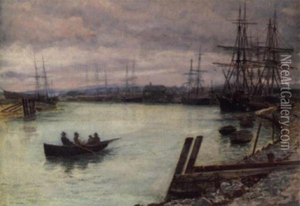 Gloaming Oil Painting - Charles Napier Hemy