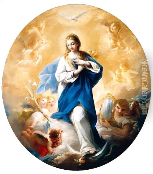 The Immaculate Conception Oil Painting - Mariano Salvador Maella