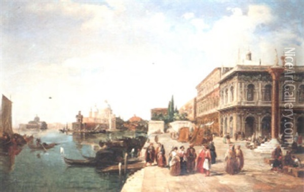 The Piazza San Marco, Venice Oil Painting - Edward Pritchett