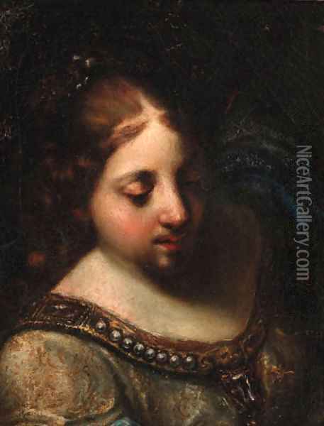 The head of a woman Oil Painting - Francesco Furini
