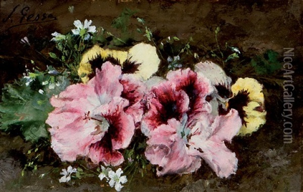Flores Oil Painting - Sebastian Gessa Y Arias