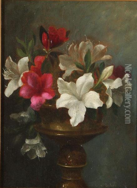 Bouquet Of Flowers Oil Painting - M.K. Baker