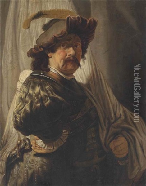 The Standard Bearer Oil Painting -  Rembrandt van Rijn