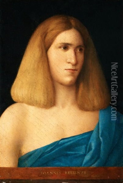 Portratt Av Yngling, Bystbild Oil Painting - Giovanni Bellini