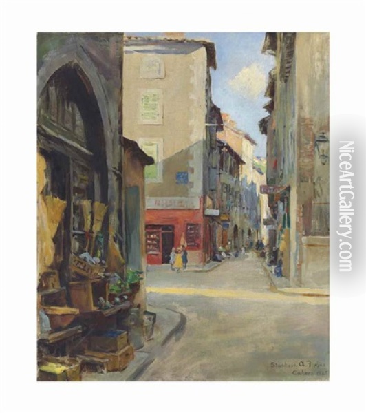 Street Corner, Cahors Oil Painting - Stanhope Forbes