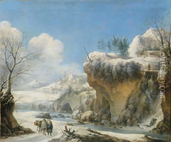 Winter Landscape 2 Oil Painting - Francesco Foschi
