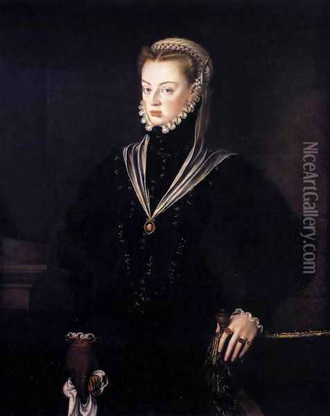 Dona Juana, Princess of Portugal 2 Oil Painting - Alonso Sanchez Coello