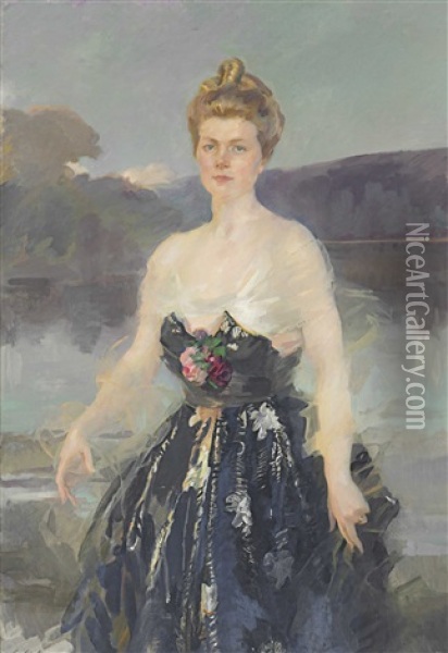 Mrs. Albert J. Beveridge (catherine Eddy; Lady Primrose) Oil Painting - Cecilia Beaux