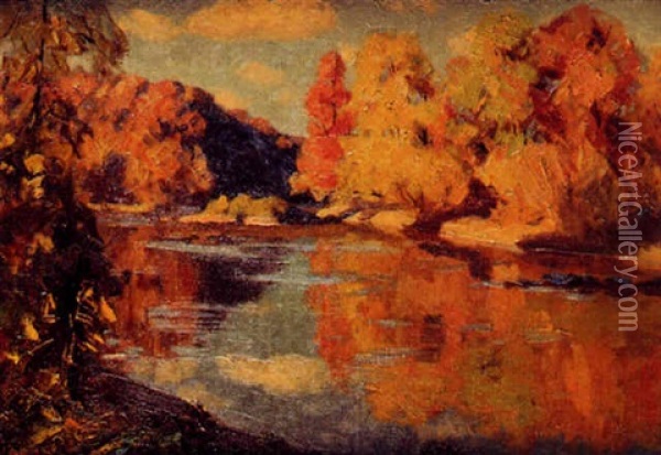 River Landscape Oil Painting - Paul Turner Sargent