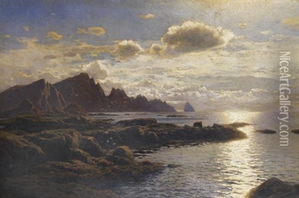 Felsige Schwarzmeerkuste Auf Der Krim Oil Painting - Karl Paul Themistocles von Eckenbrecher