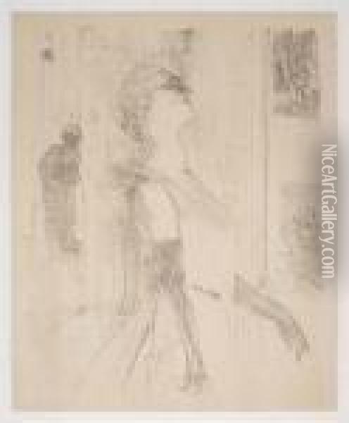 Album Yvette Guilbert Oil Painting - Henri De Toulouse-Lautrec