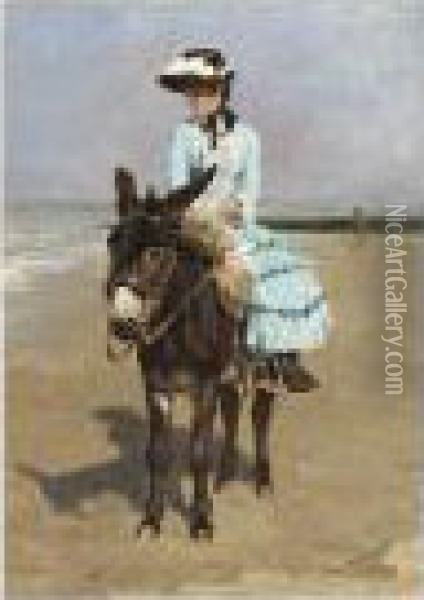 The Donkey Ride Oil Painting - Jan Francios Verhas