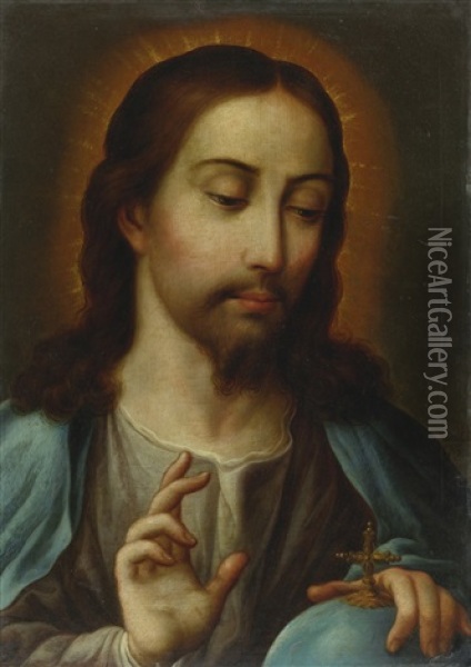 Christ Holding The Globe Oil Painting - Juan de Correa