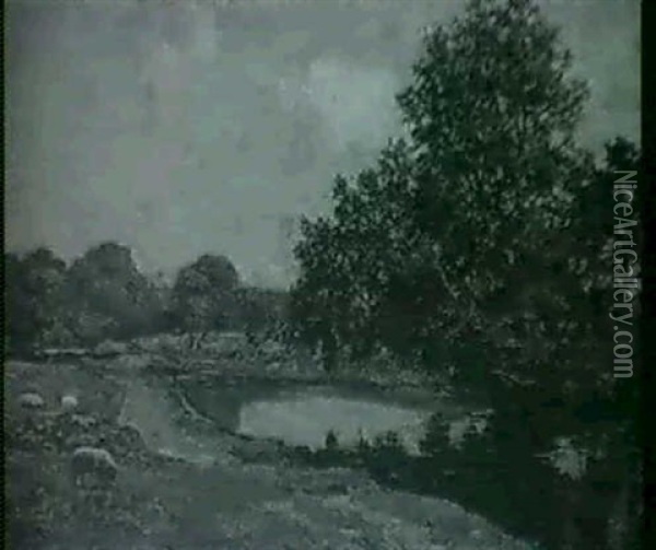 On The Esk At Musselburgh Oil Painting - Duncan Cameron