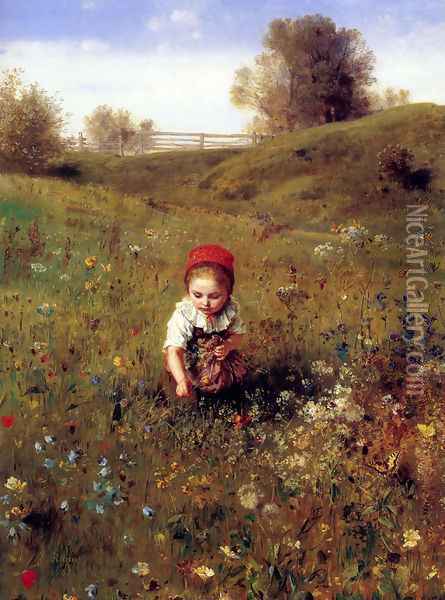 Spring Time Oil Painting - Ludwig Knaus