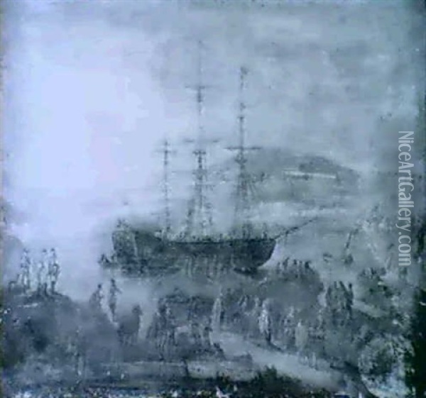 Turcs Assistant Au Dechargement D'un Navire Oil Painting - Henri Desire van Blarenberghe