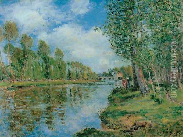 Banks of the Loing II Oil Painting - Alfred Sisley