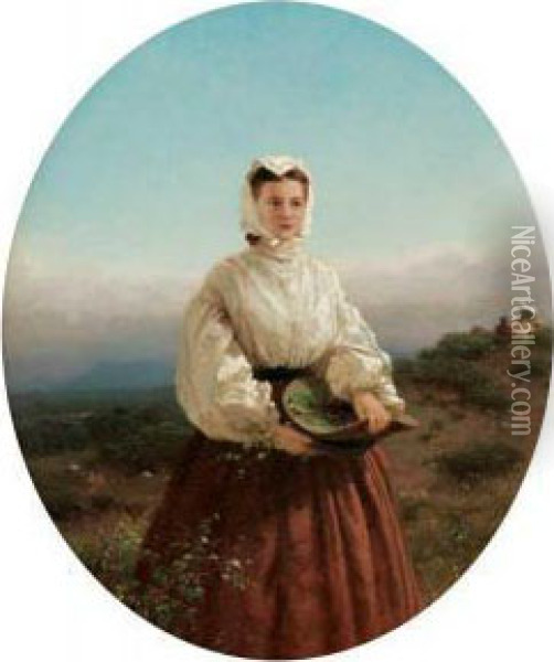 Picking Berries Oil Painting - Albert (Fitch) Bellows
