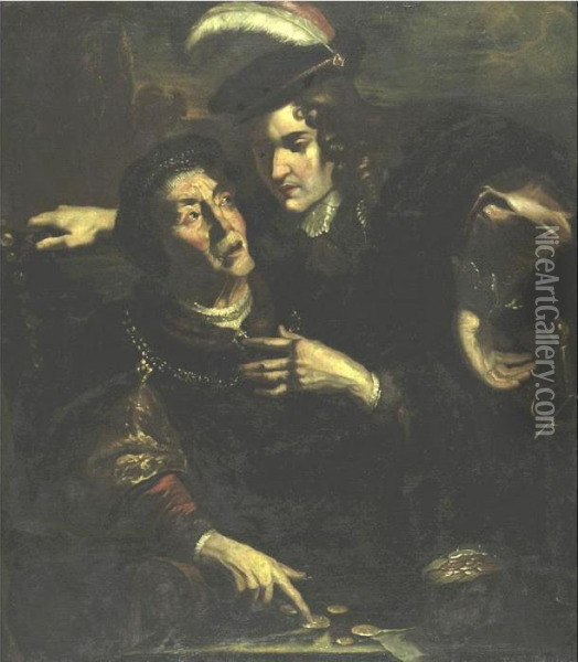 The Merchant Oil Painting - Rembrandt Van Rijn