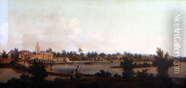 Jamaican Landscape, c.1775 Oil Painting - George Robertson