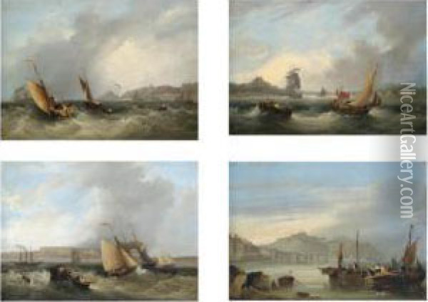 The Cinque Ports Oil Painting - Frederick Calvert