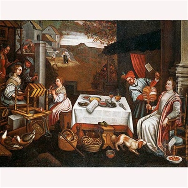Alegoria Del Mes De Julio O Leo Oil Painting - Francesco Bassano the Younger