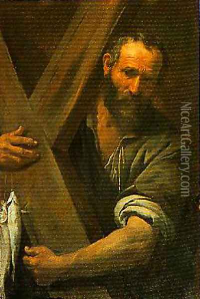 St Andrew Oil Painting - Simone Cantarini (Pesarese)