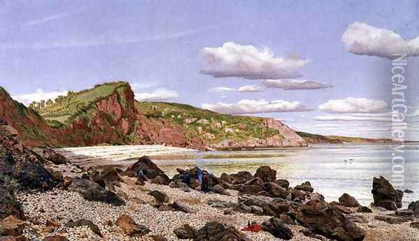 Babbacombe Bay Oil Painting - George Price Boyce