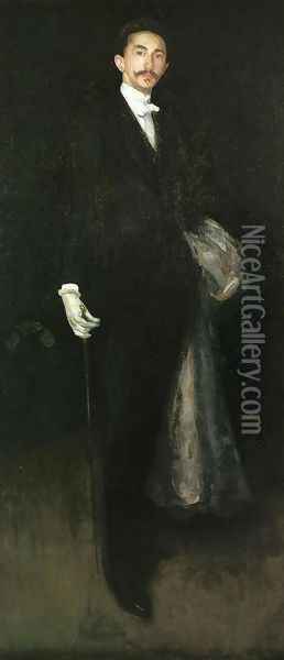 Arrangement in Black and Gold: Comte Robert de Montesquiou-Fezensac Oil Painting - James Abbott McNeill Whistler