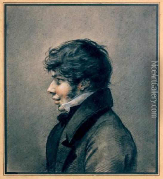 Jeune Homme De Profil Gauche Oil Painting - Charles Philippe-A. De Lariviere