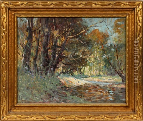 Large Landscape Oil Painting - George Herbert Baker