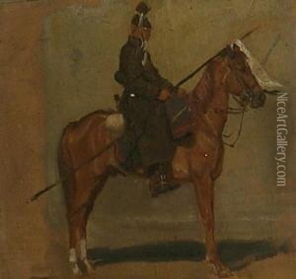Ulan Zu Pferd Oil Painting - Louis Kolitz