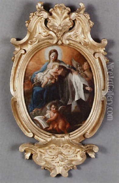 Madonna Del Latte Oil Painting - Francesco de Mura