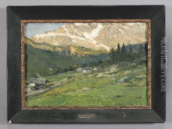 Montagne Innevate Oil Painting - Lorenzo Delleani