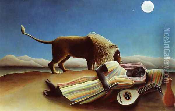 Sleeping Gypsy Oil Painting - Henri Julien Rousseau