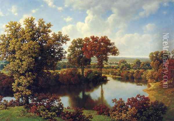 Autumn Reflections Oil Painting - William Mason Brown