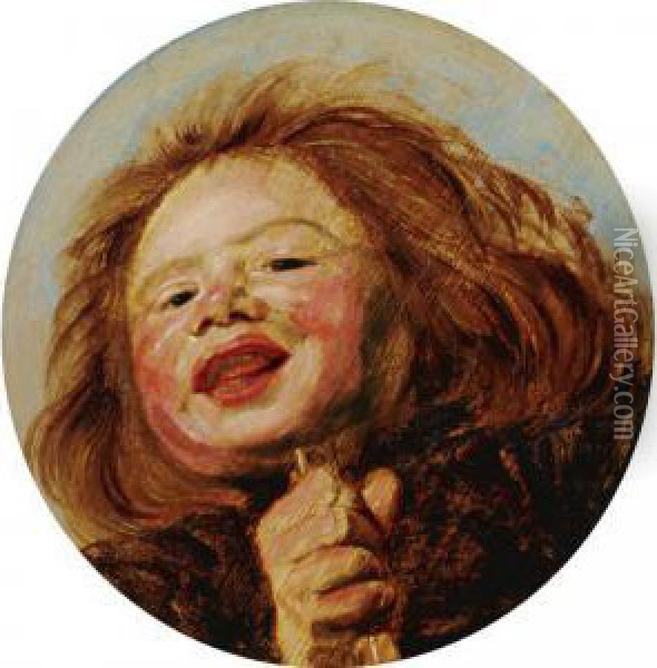 Laughing Boy Oil Painting - Reinier Van Der Laeck