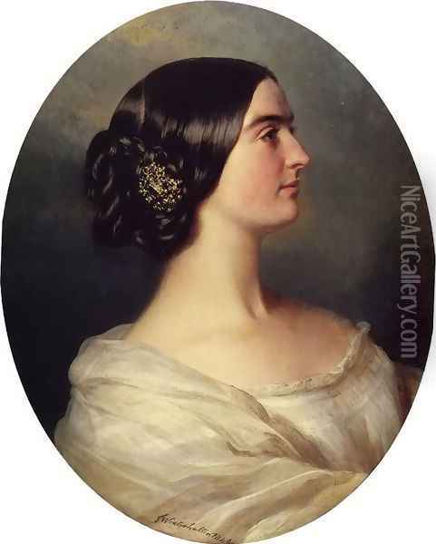 Charlotte Stuart, Viscountess Canning Oil Painting - Franz Xavier Winterhalter