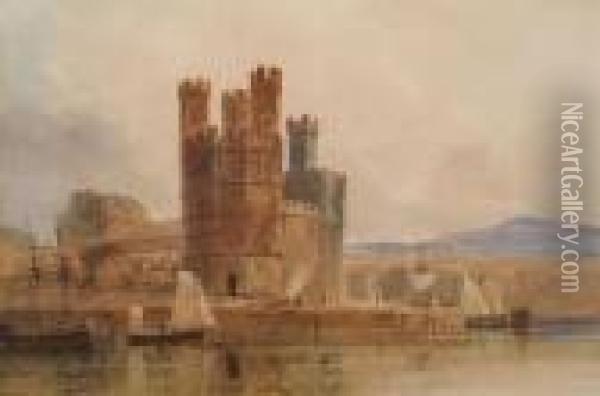 Carnarvon Castle Oil Painting - Thomas Miles Richardson