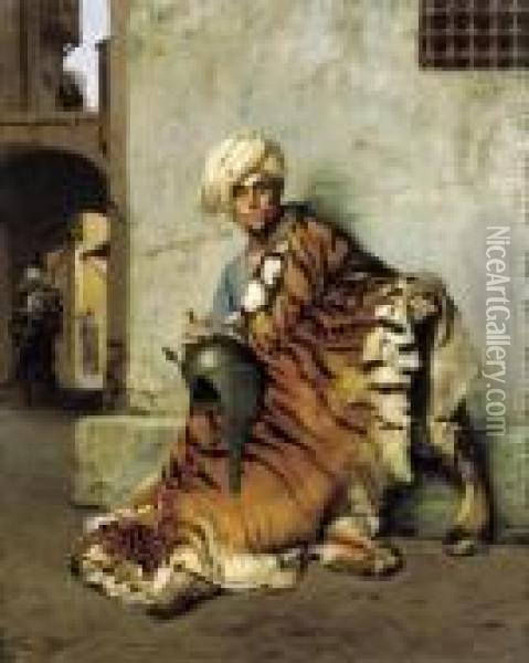 Brocanteur De Gloire (the Pelt Merchant, Cairo) Oil Painting - Jean-Leon Gerome