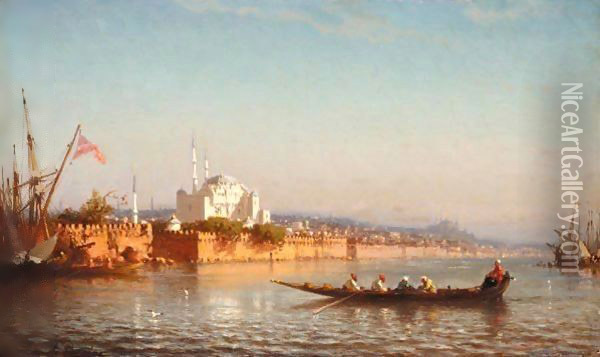 Les Murs Anciens De Constantinople Oil Painting - Amedee Rosier