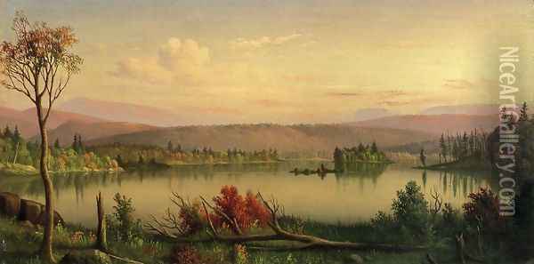 Blue Mountain Lake Oil Painting - Levi Wells Prentice