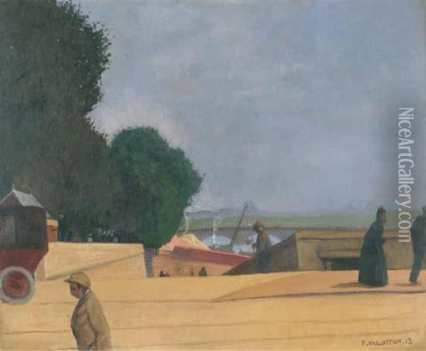 L'entree Du Pont De L'alma Oil Painting - Felix Edouard Vallotton