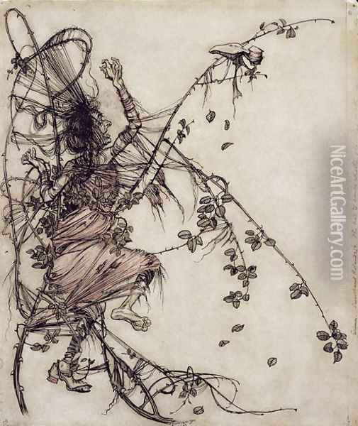 Sweetheart Roland', illustration from The Brothers Grimm, translated by Mrs Edgar Lewis, published 1900 Oil Painting - Arthur Rackham