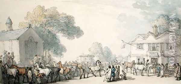 Horse Fair, Southampton Oil Painting - Thomas Rowlandson