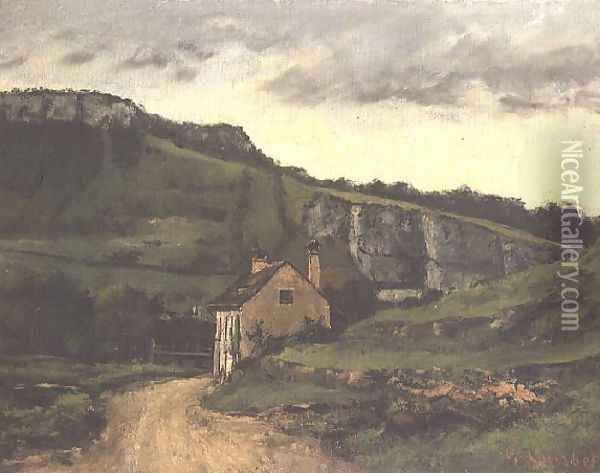 A Country Cottage Oil Painting - Gustave Courbet