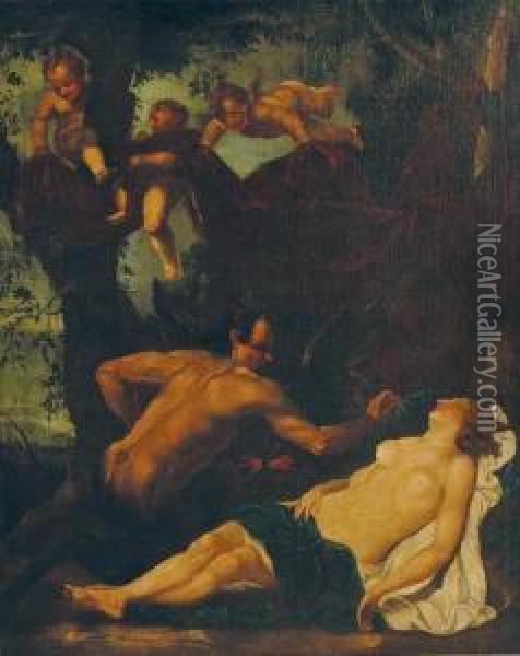 Untitled Oil Painting - Jacopo (Giacomo) Amigoni