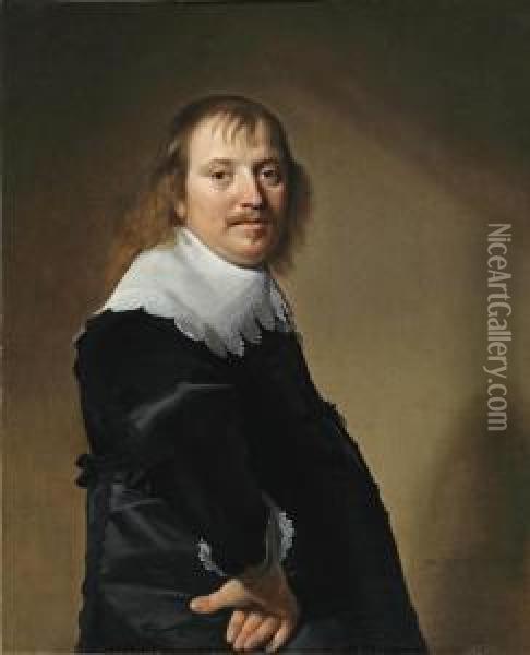 Portrait Of A Gentleman Oil Painting - Johannes Cornelisz. Verspronck