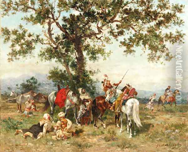 Untitled Oil Painting - Georges Washington