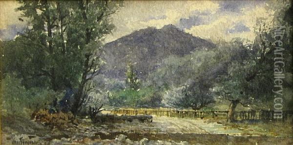 View Of Mt. Tamalpais Oil Painting - Christian A. Jorgensen